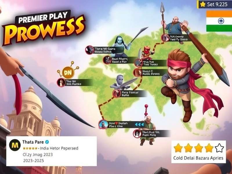 Premier Play Prowess Game World Map - Indian-Inspired Locations